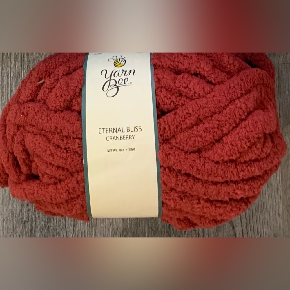 Yarn Bee Eternal Bliss Yarn-Cranberry- 3 skeins - only 1 shown-